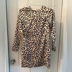 H&M Leopard Print Long Sleeve Dress 2